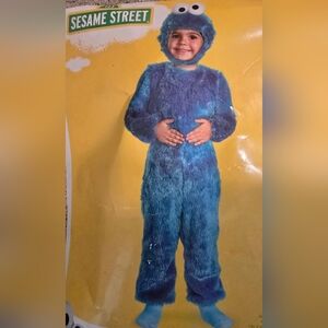 2t EUC Sesame Street Blue Cookie Monster Kids Costume